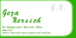 geza mersich business card