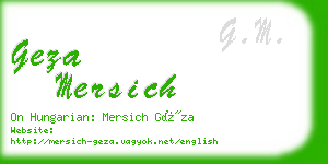 geza mersich business card